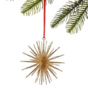 Holiday Lane Gilt-Tone Glitter Shine Bright Iron/Plastic 3D Star Ornament